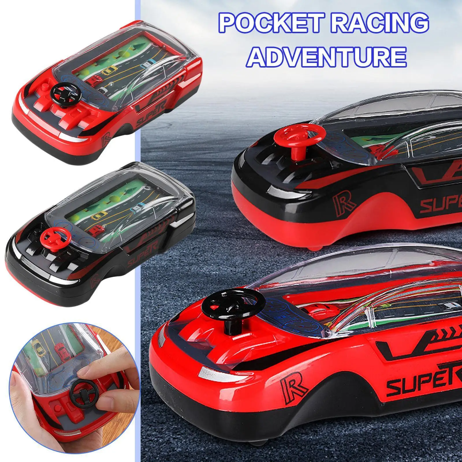 

Children Car Adventure Toy Hands Simulation Racing Car Remote Flying Wheel With Machine Steering Light Control Game Machine J1y3