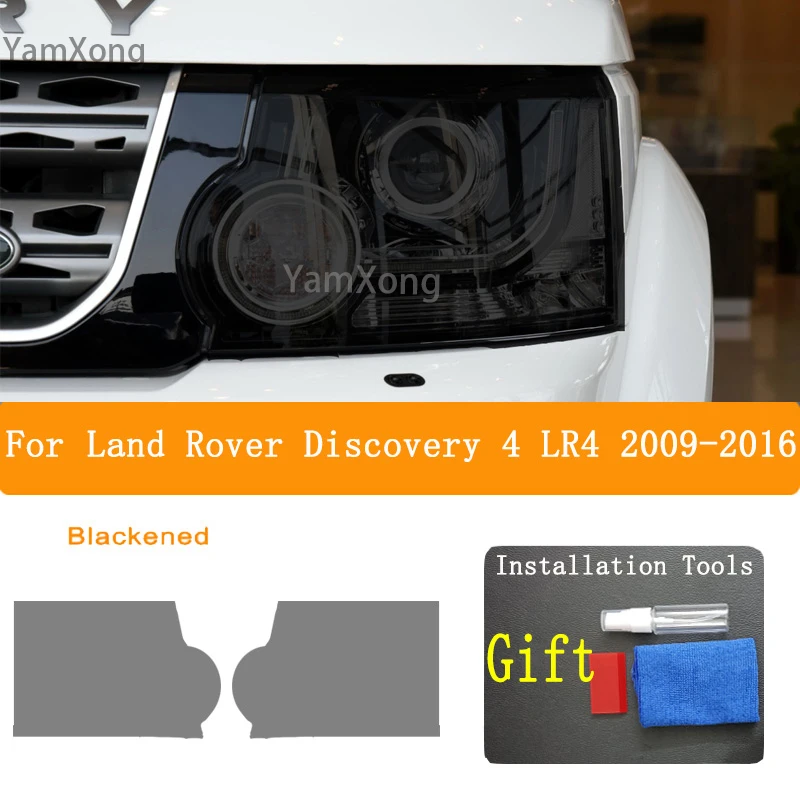 

Для Land Rover Discovery 5 LR5 2017 г., защитная пленка для автомобильных фар, черная прозрачная защита от царапин, авторемонт