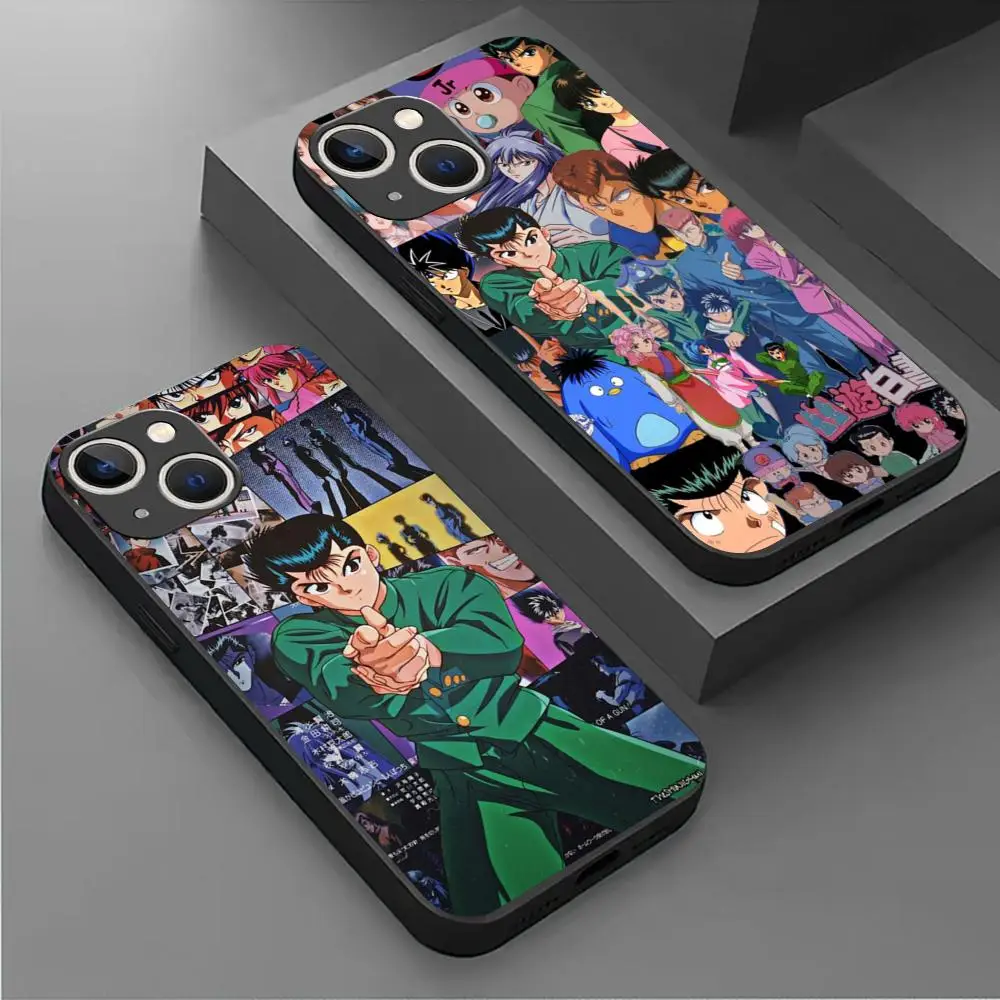 Yu Hakusho Yusuke Urameshi Чехол для телефона iPhone 16 15 14 13 12 11 X XR XS 8 Plus Mini Pro Max Мягкий черный