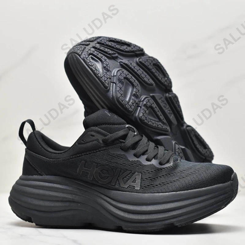 HOKA Men Sneakers Bondi 8 Lightweight Cushioning Outdoor Running Shoes Marathon Trail Running Shoes Elastic Women's Casual Shoes