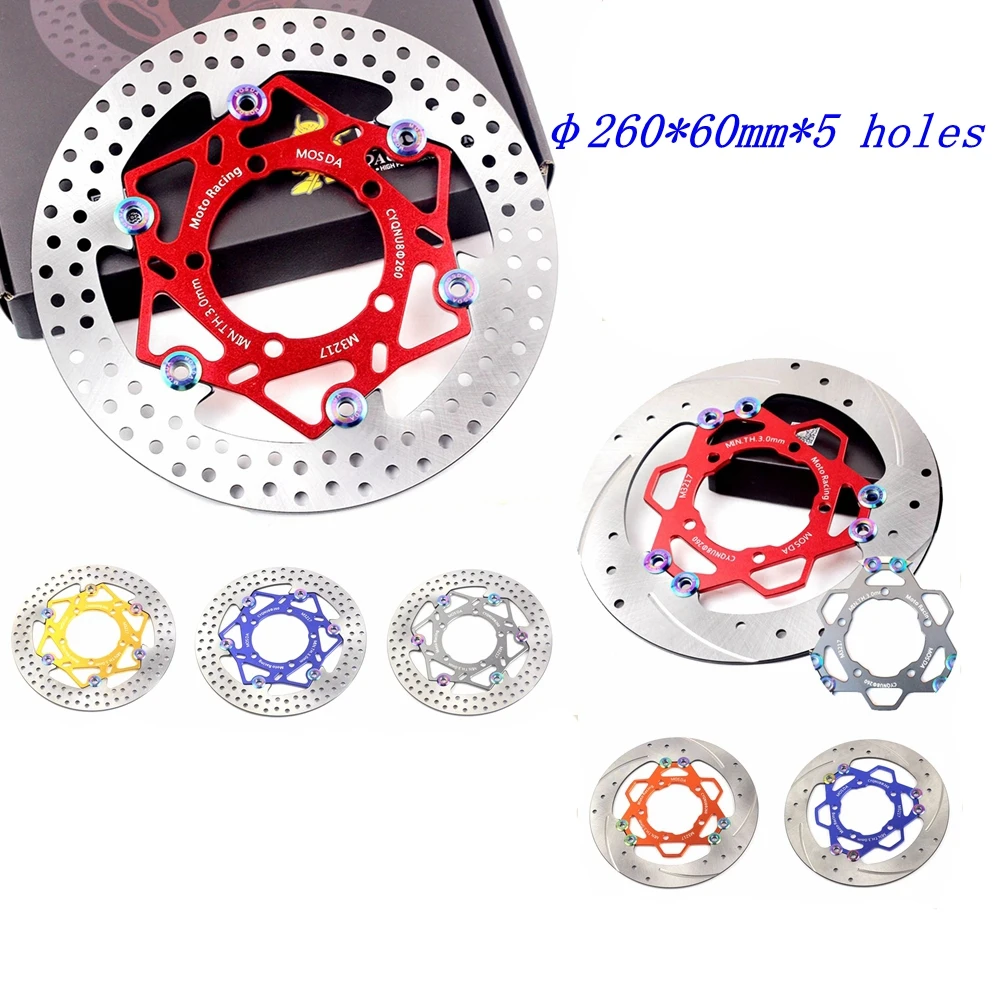 

New Universal Motorcycle CNC 5 holes 260*60mm Floating disk brake disc for Honda Yamaha BWS WISP Motorbike or electric scooters