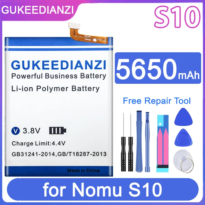 Сменный аккумулятор GUKEEDIANZI S10 5650 мАч для аккумуляторов Nomu S 10 + Бесплатные