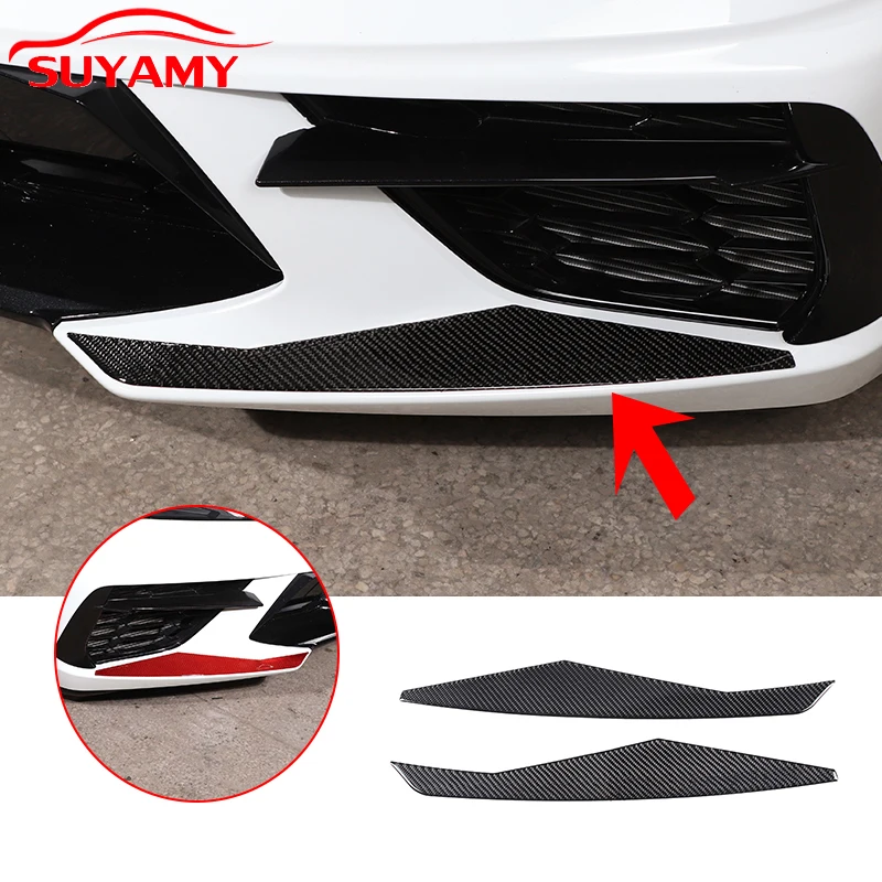 

Мягкие наклейки из углеродного волокна для отделки передней лопатки автомобиля для 2020-2023 Corvette C8 Stingray Z51 Z06, автомобильные внешние аксессуары