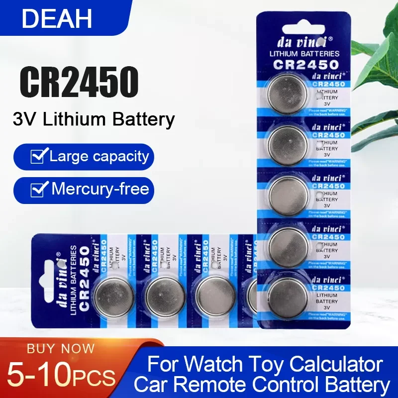 

CR2450 CR 2450 DL2050 BR2450 LM2450 KCR5029 5029LC 3V Lithium Batteries For Remote Control Watch Toys LED Light Button Coin Cell