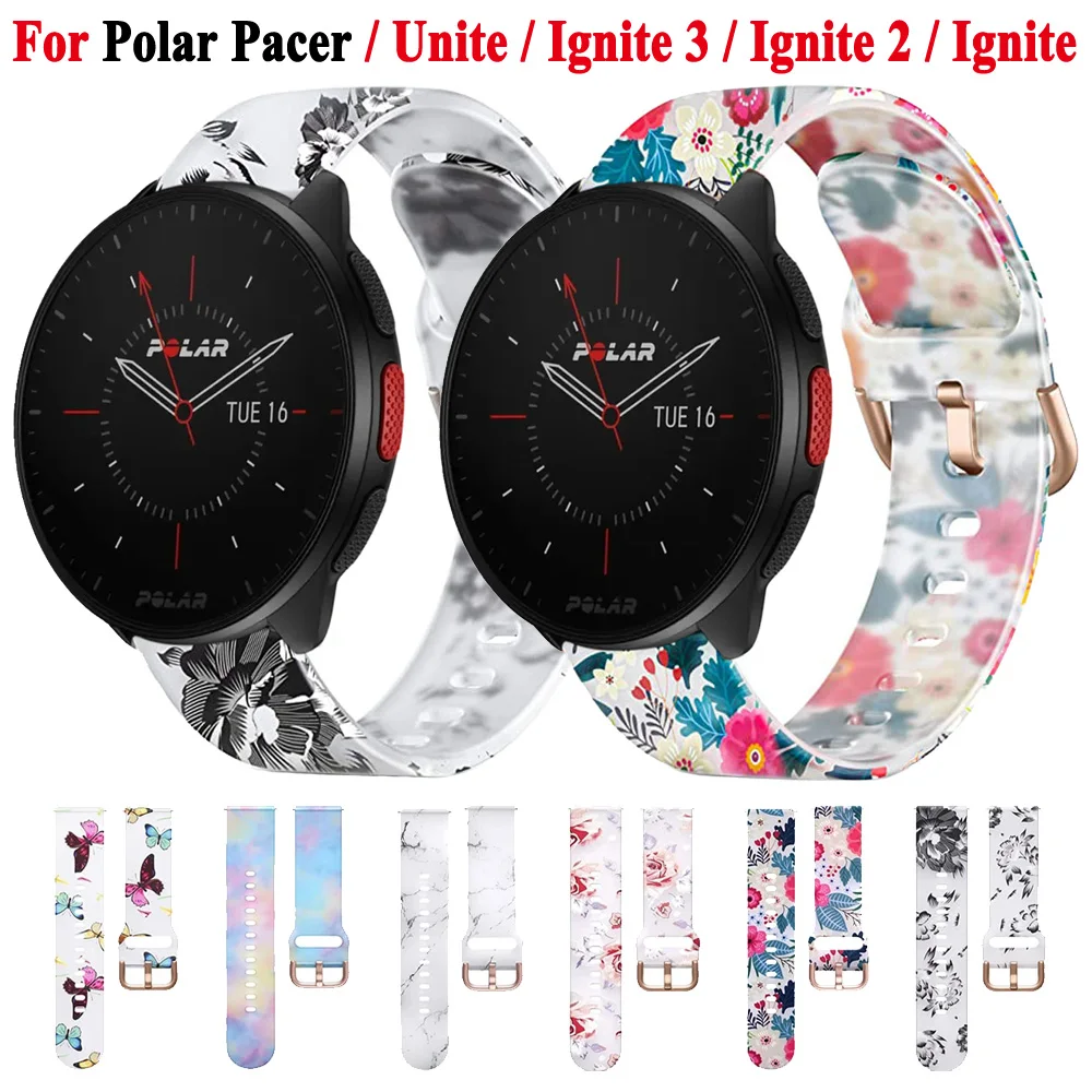 

20mm Silicone Bracelet For Polar Pacer / Ignite 3 / Ignite 2 Smart Watch Band For Polar Unite Strap Wristband Sport Watchband