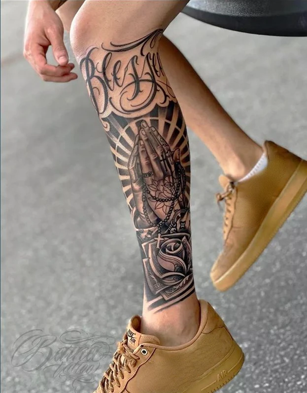 

New Hip Hop Pray God Juice Tattoo Stickers Waterproof Temporary Tattoos Punk Fake Tattoo for Women Men Cheap Goods Festival