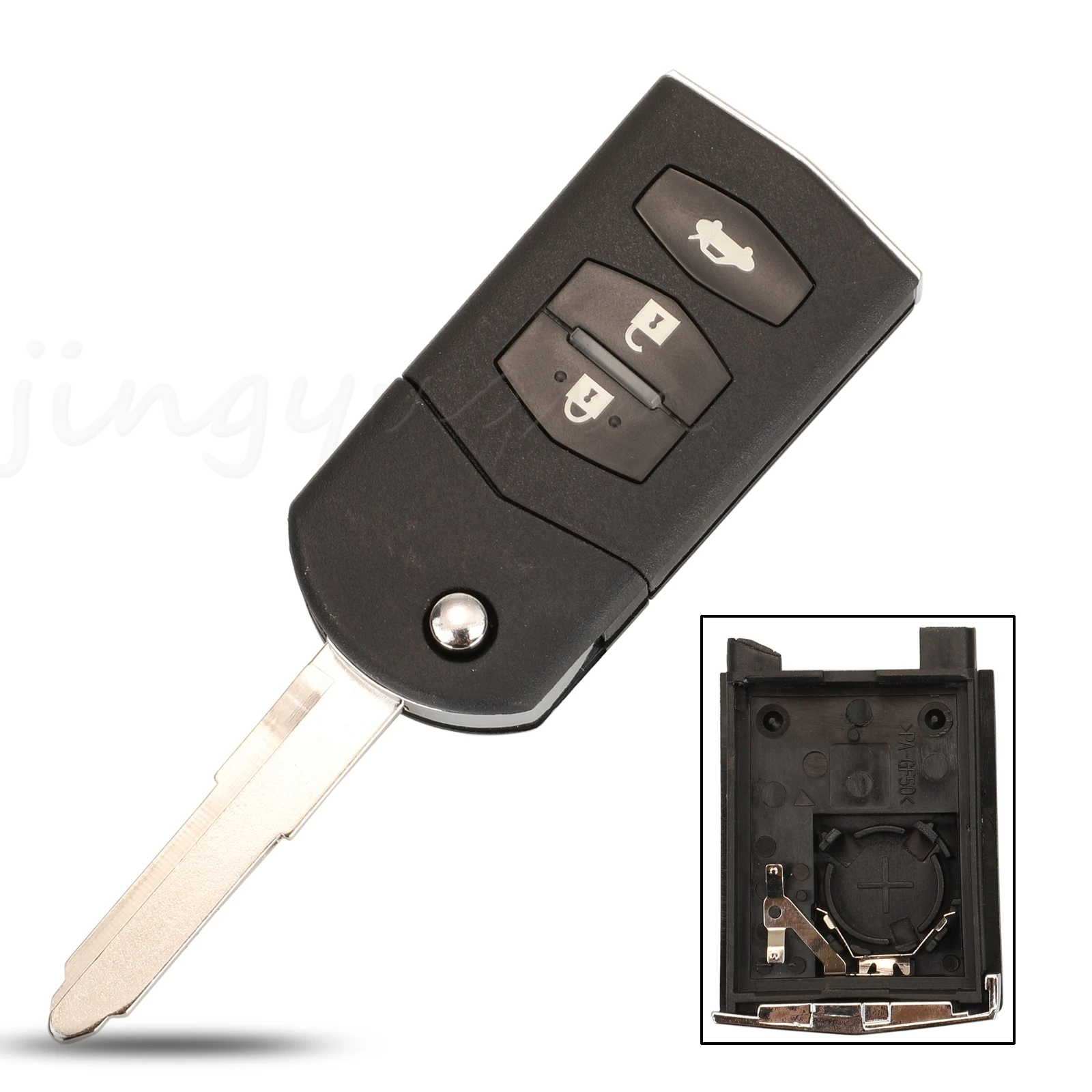 

Jingyuqin 2/3 кнопочный Чехол для автомобильного ключа с дистанционным управлением для MAZDA 3 5 6 серии M6 RX8 MX5