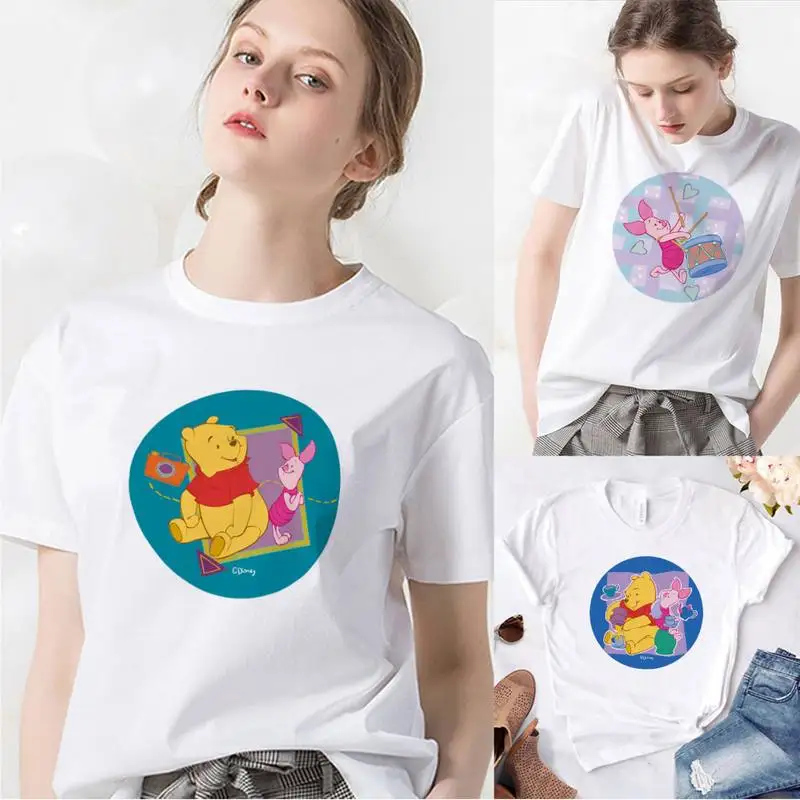 

Disney Winnie The Pooh Love Bbf T Shirt Women Loungefly Clothes Tshirt Hipster America Fashion Vacation Edgy
