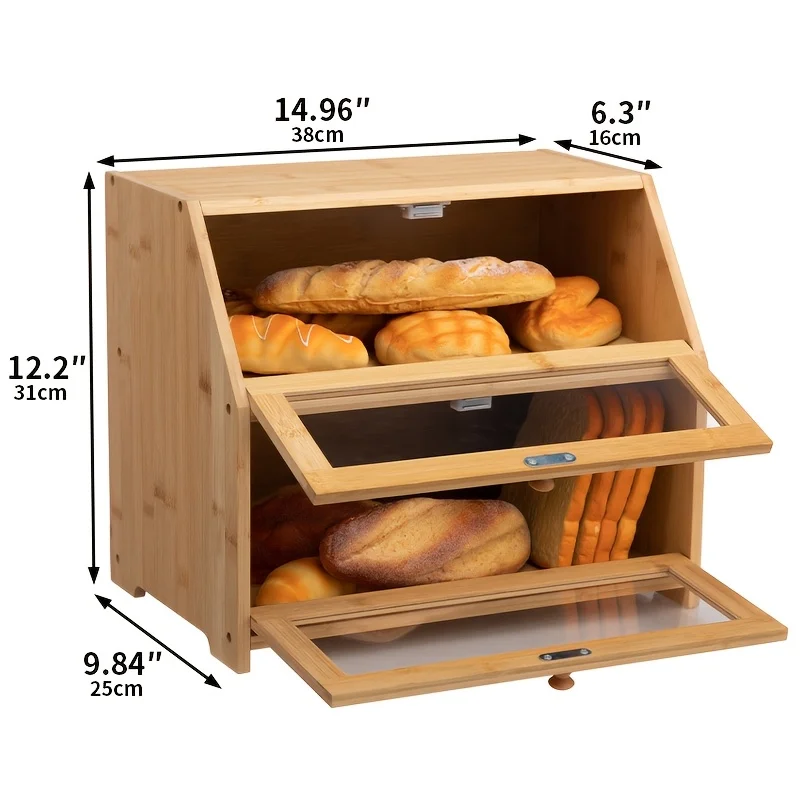 

Бамбуковая хлебница с крышкой