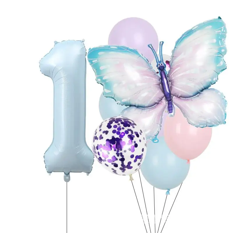 

Воздушные шары бабочки для дня рождения, Gracbgreens, набор №1-6, детские, 10 шт.