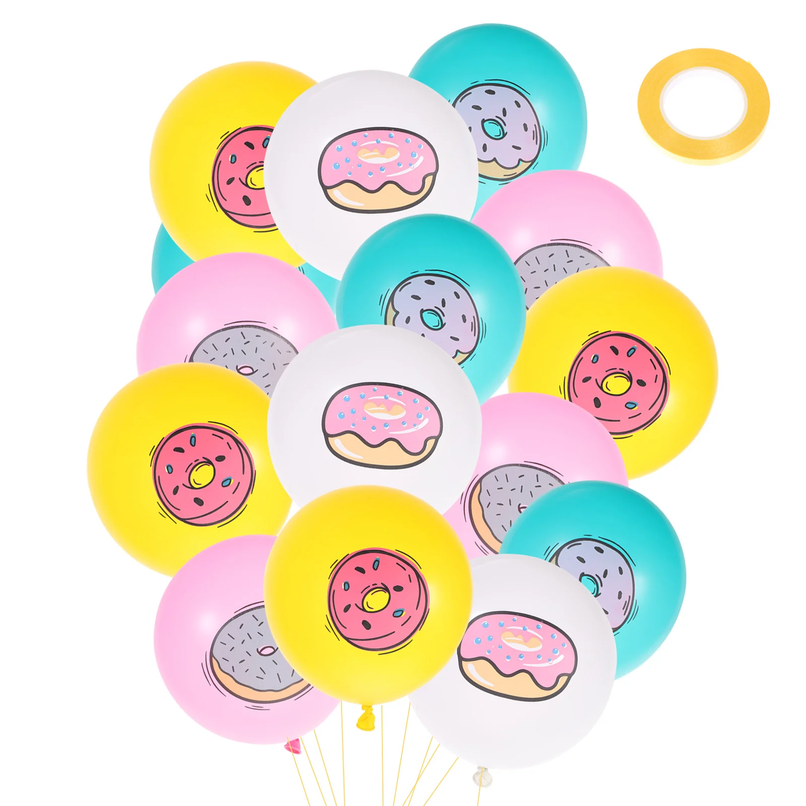 

32 Pcs Doughnut Balloons Donut Birthday Party Decorations Bautizo Para Niño Wedding Latex