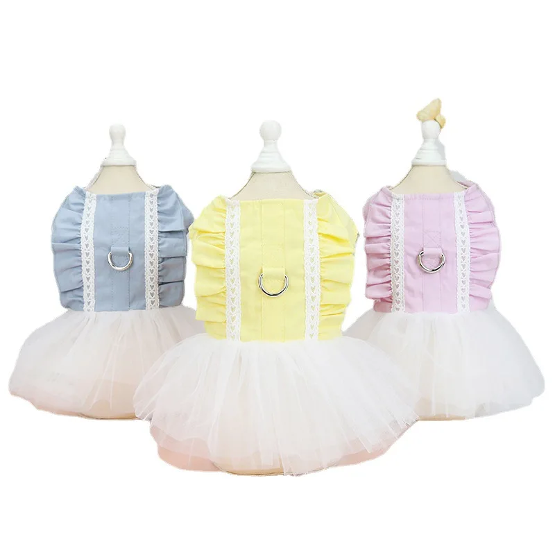 

Юбка для собак и принцесс, летняя одежда для маленьких собак, платье Тедди-померанского, тонкие дышащие платья