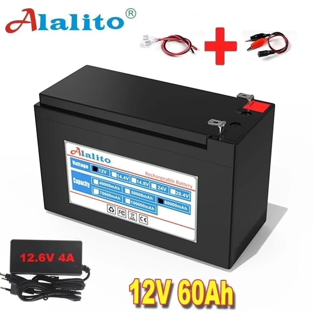 

12 в 60 Ач 18650 литиевый аккумулятор 3 шага 7p Встроенный высоковольтный 40 А солнечный уличный фонарь, ксеноновая лампа, резервный источник питания