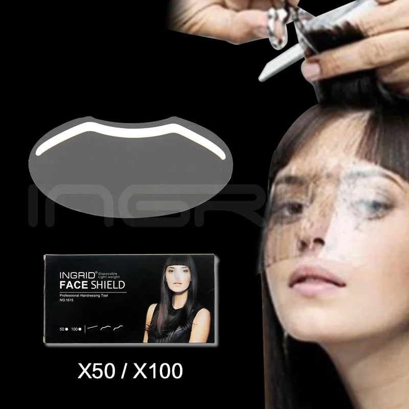 

50pcs Eye Protection Hairdressing Mask Hairspray Isolate Haircut Tool Face Protecting Forehead Mask Face Shield Disposable