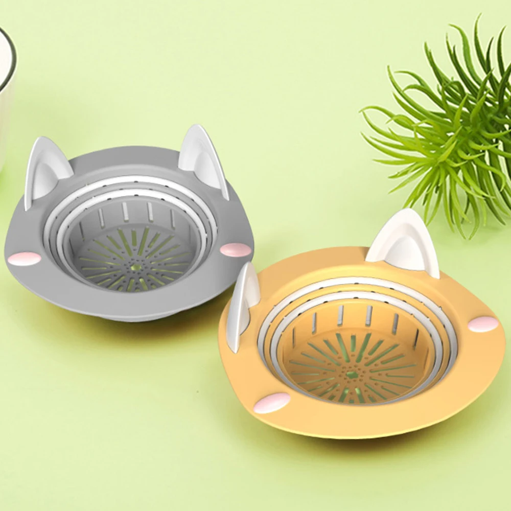 

Cute Kitchen Sink Trash Strainer Reusable Soft Sewer Drain Protector Sink Accessories