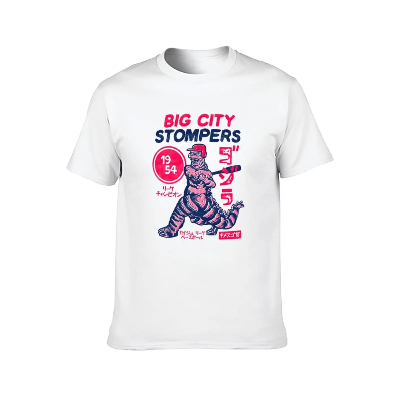 Фото Футболка Big City Stomper, мужская футболка, 100% хлопок, футболка с изображением аниме, футболки для мужчин, мягкая хлопковая футболка №2