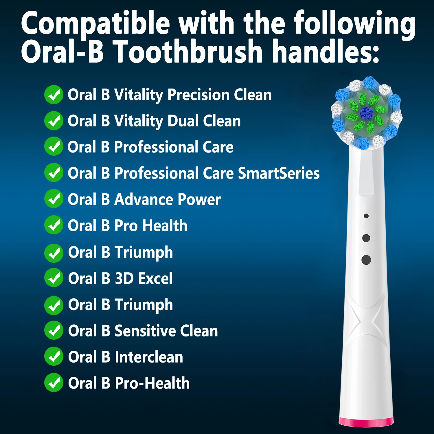 4 шт. сменные насадки для щетки Cross Action EB50 электрической зубной Oral B D12 D16 D100 3757 3709 pro3