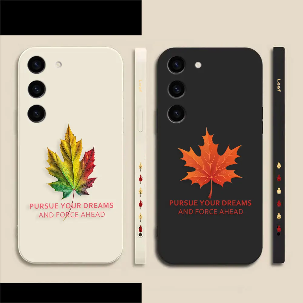 

Yellow-red-green Maple Leaves Phone Case For Samsung S23 S22 S21 S20 FE S11 S11E S10 S10E S9 S30 Ultra Plus 4G 5G Case Fundas