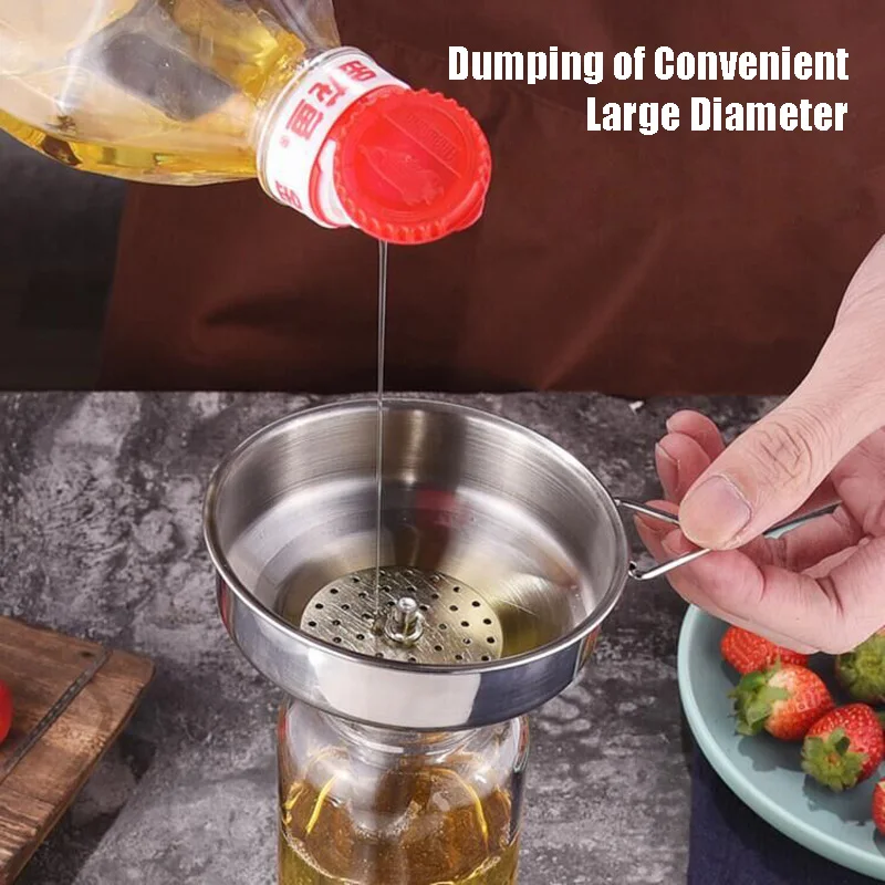 Воронка для жидкого масла из нержавеющей стали с фильтром съемный фильтр
