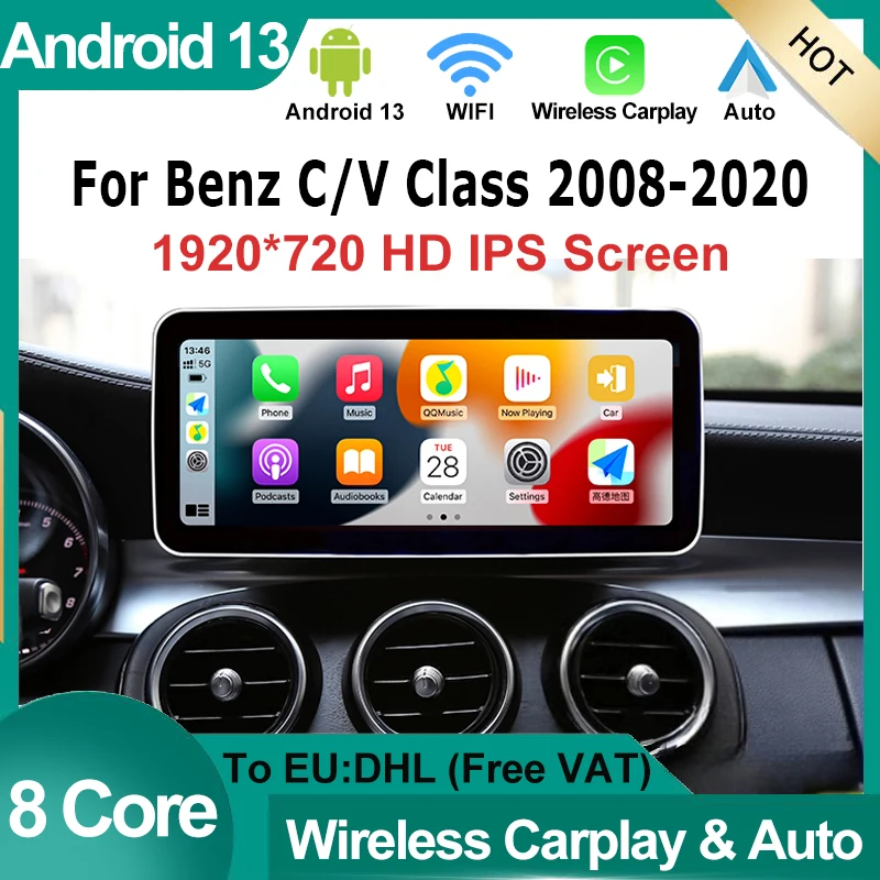 Автомобильное радио стерео GPS мультимедийный видеоплеер для Benz C/V Class W204 W205 GLC X253