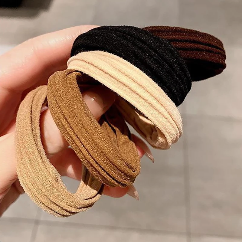 10 шт. высокоэластичная бесшовная веревка для волос женщин и девочек прочный