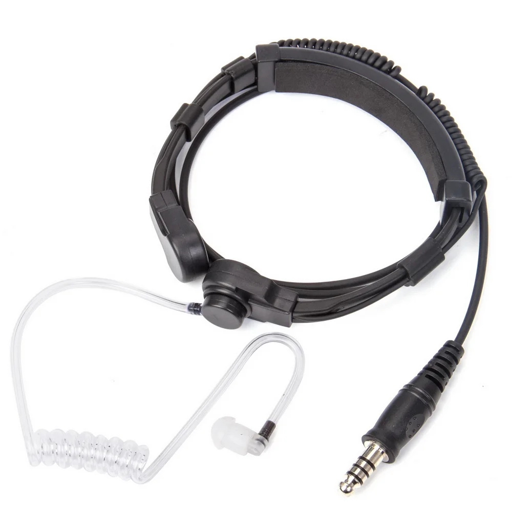 

U94 PTT Cable K Type Telescopic Throat Vibration Mic Walkie Talkie Headset For Kenwood KPG KPG27D KPG29D Baofeng UV5R GT-3