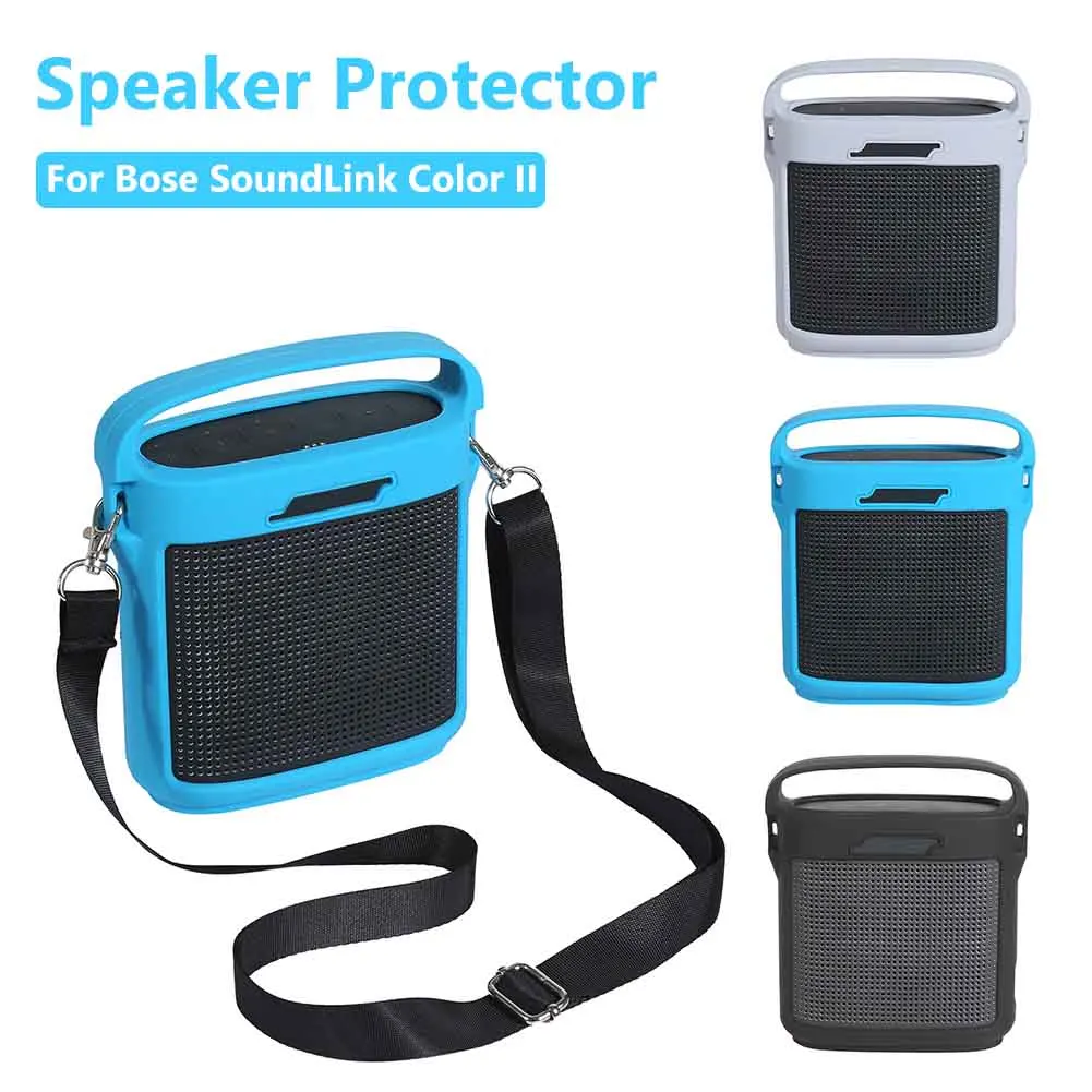 Мягкий силиконовый чехол для Bose SoundLink Color II регулируемый ремешок