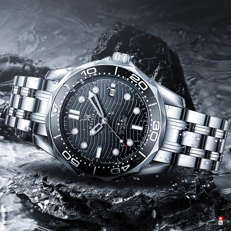 Classical Men's Mechanical Watch High Quality Stainless Steel Rotating Bezel Heren Horloge Top Brand AAA Dive Sport Wristwatch