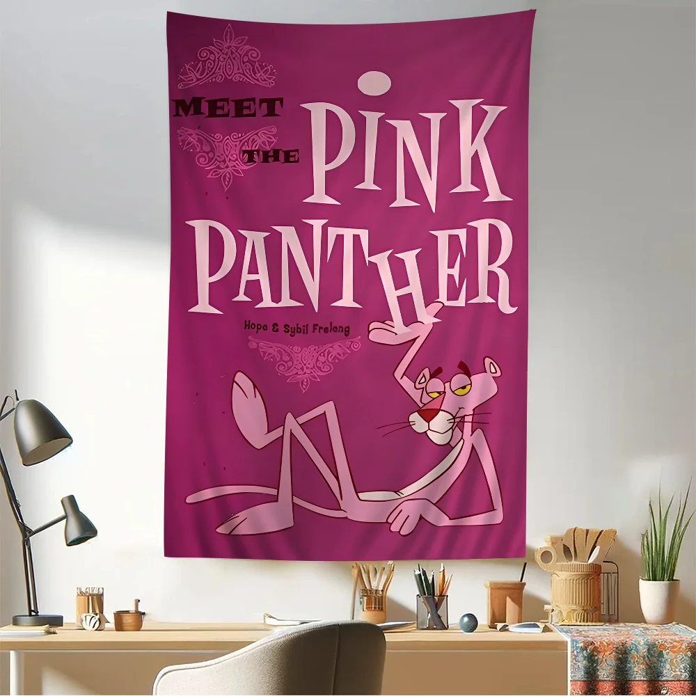 P-Pink-Pantheres мультяшный гобелен для гостиной домашний декор в общежитии INS