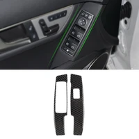 for mercedes benz c class w204 2007 2008 2009 2010 2011 2013 carbon fiber car door handle panel window switch button cover trim