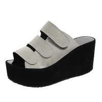 women wedge slippers peep toe platform women shoes 2022 new summer sandals outdoor casual ladies flip flops sizes 35 43