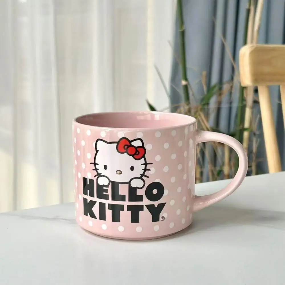 Kawaii Sanrio мультяшная чашка Hello Kitty керамическая кружка большой емкости милая для