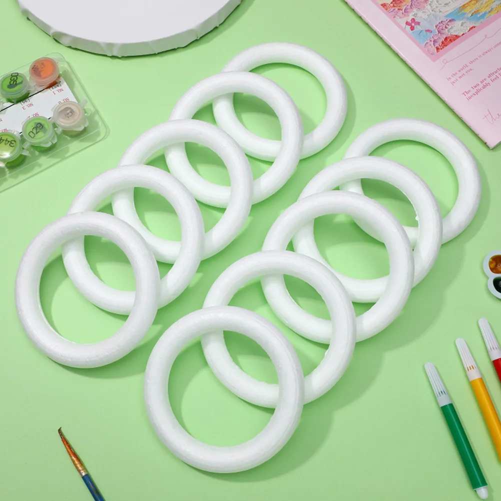 10 шт. круглая пена белый эмбрион рождественские поделки пустой дизайн пенопласт