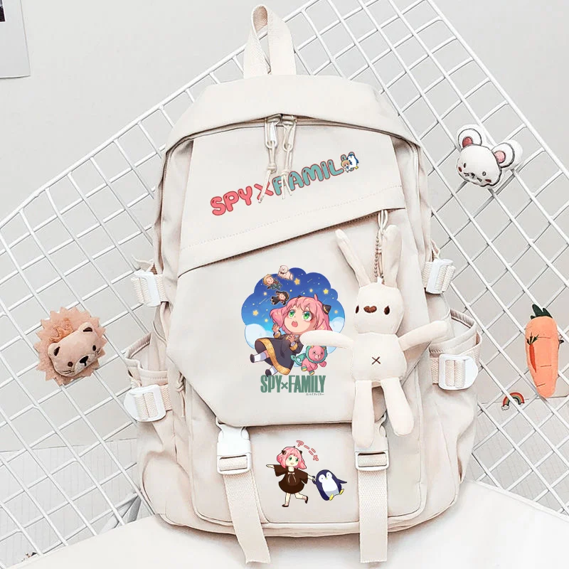 

Anime SPY×FAMILY Anya Forger Nylon Backpack Student School Bag Casual Fashion Shoulder Bag Travel Bag