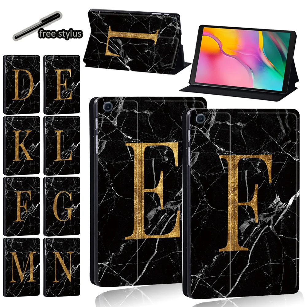 

Чехол для планшета Samsung Galaxy Tab S6 Lite/Tab S7/Tab S6/Tab S4/S5e(T720/T725), чехол с 26 буквами + Бесплатный стилус