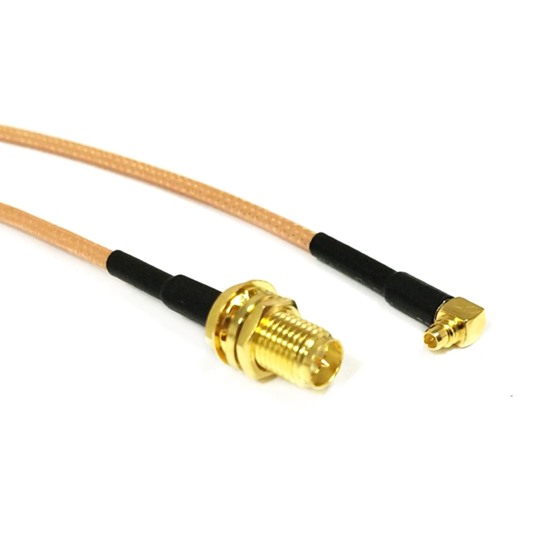 

New RP SMA Female Jack to MMCX Male Plug Right Angle RG316 Coaxial Cable 15cm 6inch for Wireless Antenna