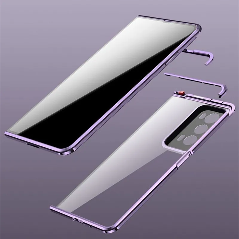 Бампер с металлическим каркасом из сплава магнитный флип-чехол для Honor Magic V2