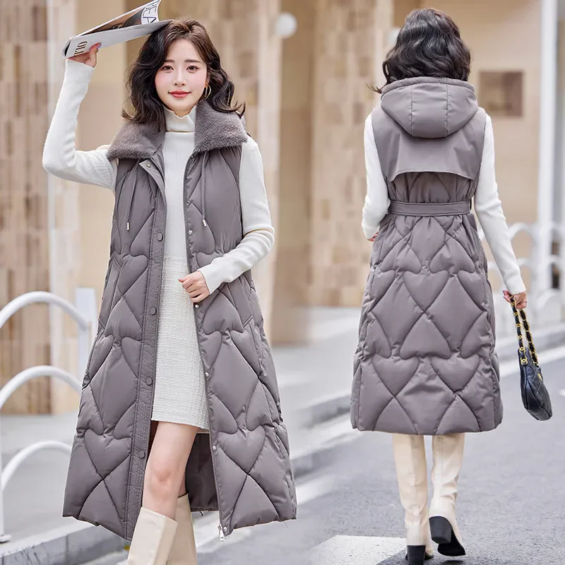 Осень-зима 2022 хлопковые жилеты большого размера пальто без рукавов женский жилет