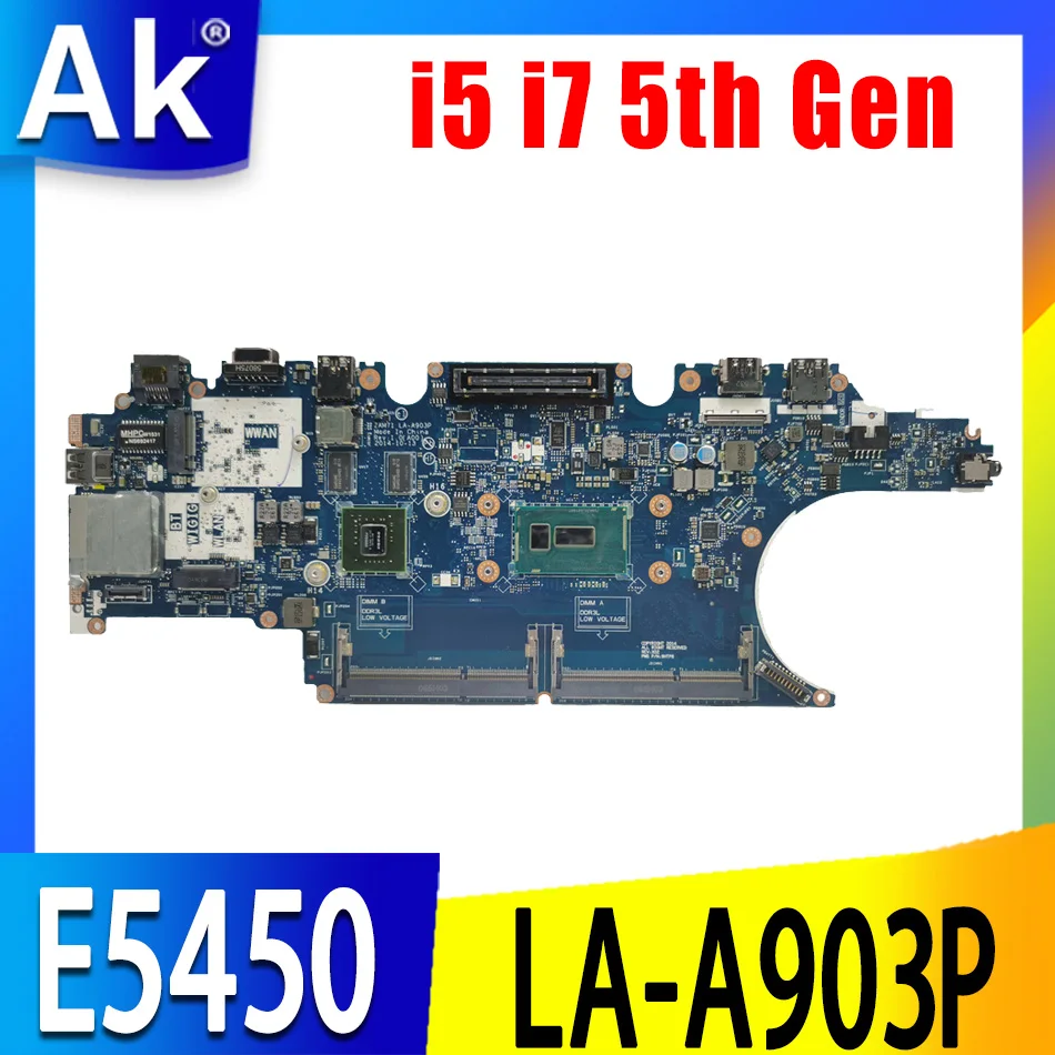 

i5-5300U i7-5600U 840M/2GB FOR dell Latitude E5450 Laptop Notebook Motherboard ZAM71 LA-A903P CN-017FG2 CN-0RH5PW Mainboard