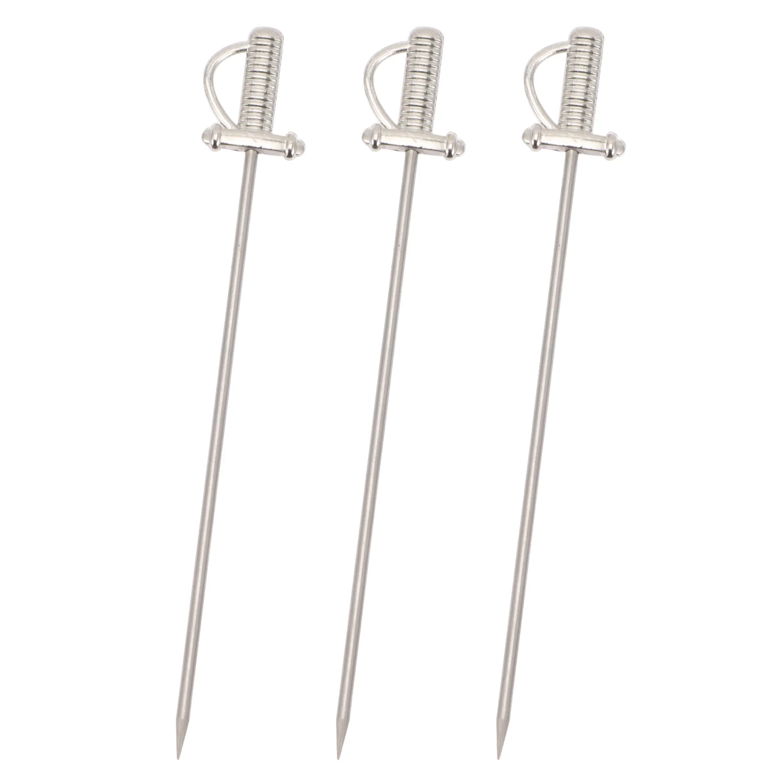 

Metal Cocktail Picks Sticks Fruit Stick Toothpicks Appetizer Drink Steel Fork Coffee Stirrers Skewers Pickforks Olive Tasting