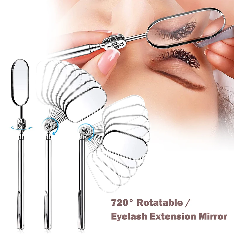 

Зеркало для наращивания ресниц, квадратное складное зеркало для ресниц, вращающееся зеркало для макияжа, стоматологическое зеркало для проверки, инструмент, принадлежности для наращивания ресниц