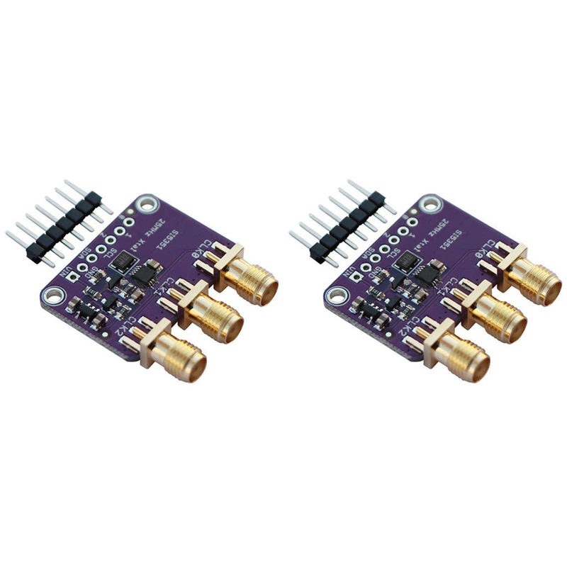 Лучшие предложения 2X Si5351a I2C 25 МГц генератор часов плата прерывания 8 кГц до 160 МГц для Arduino D9I2