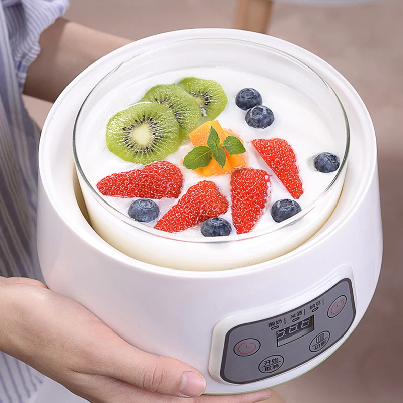 

1.3L Automatic Yogurt Machine Constant Temperature Fermentation Rice Wine Machine Natto Machine Glass Liner 3 in 1 Yogurt Maker