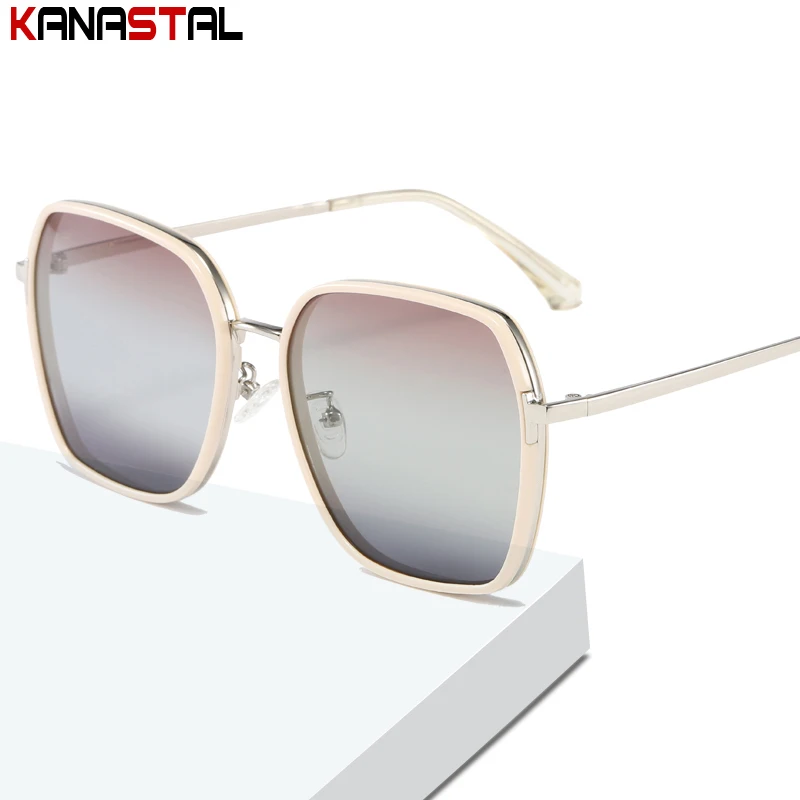 

New Women Polarized Sunglasses Ins Fashion Sun Glasses Polygon Eyeglasses Frames Traveling Beach Sunscreen Eyewear Men Casual