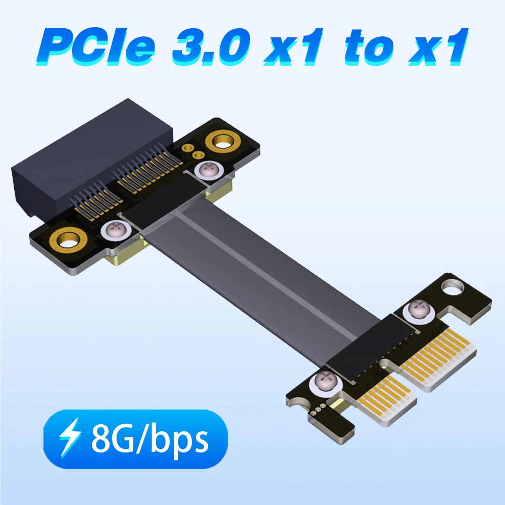 

PCI Express 3,0x1 карта расширения, графическая карта, ленточный кабель-удлинитель 180, плоский высокоскоростной PCI-E 1x 16x R11SF удлинитель для майнинга BTC