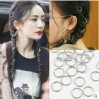5-10 шт., серебряные металлические кольца для волос