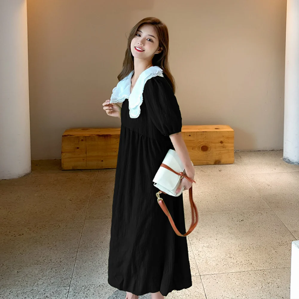 Casual Maternity Dress For Pregnant Women Clothing Spring Summer Loose Elegant Long Sleeve Sweet Tulle Dress maternity clothes enlarge