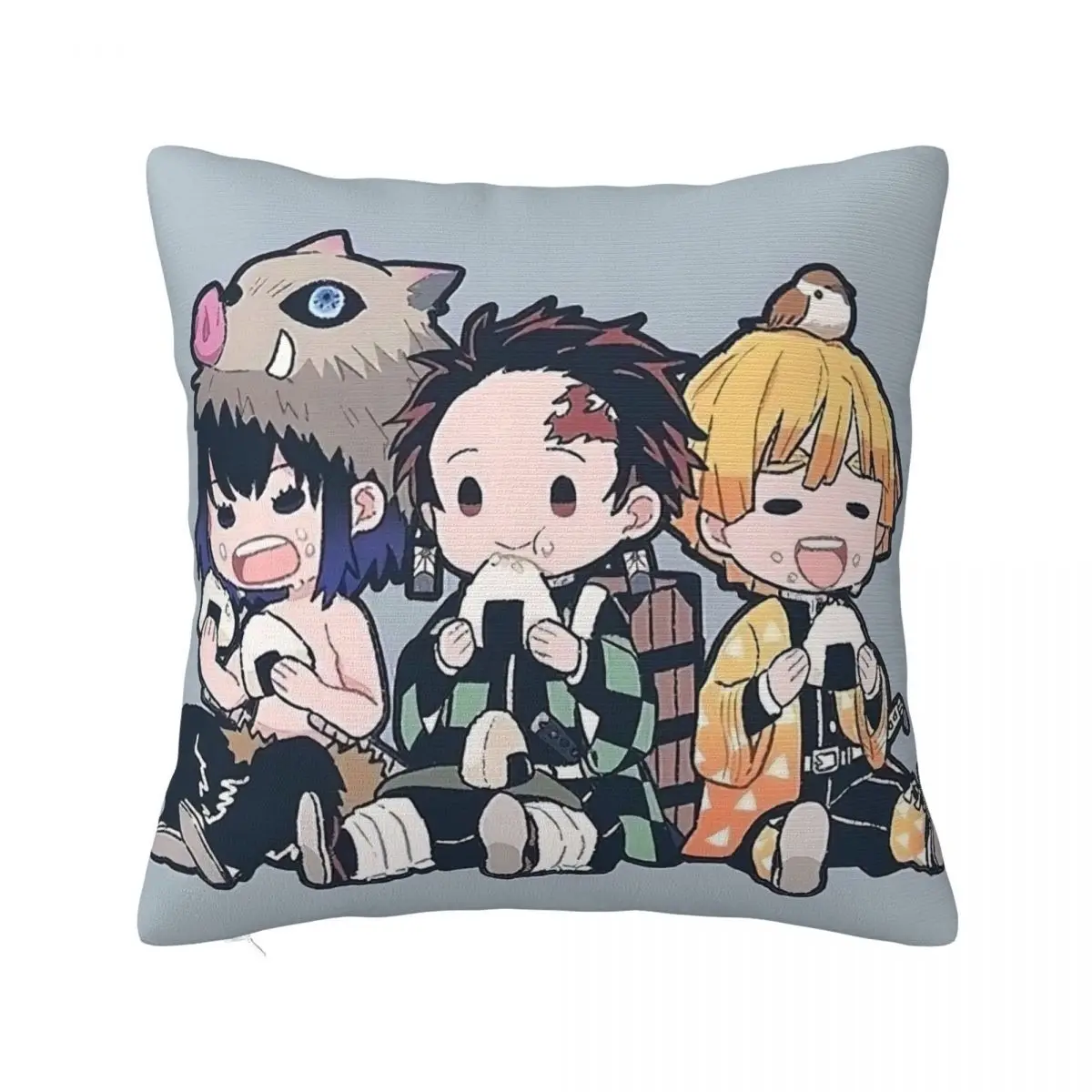Demon Slayer Cute Cartoon Pillowcase Cushion Cover Kimetsu No Yaiba Anime Throw Pillow Case Home Dropshipping 45X45cm