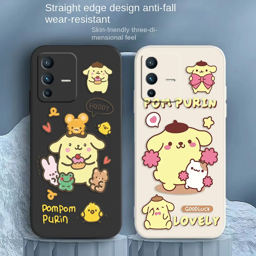 

Yellow Cartoon P-Pudding Dog Phone Case For VIVO S1 S5 S6 S7 S9 S9E S10 S12 S15 S16 S16E V29 V20 V21 V23 V25 PRO 5G Case Funda