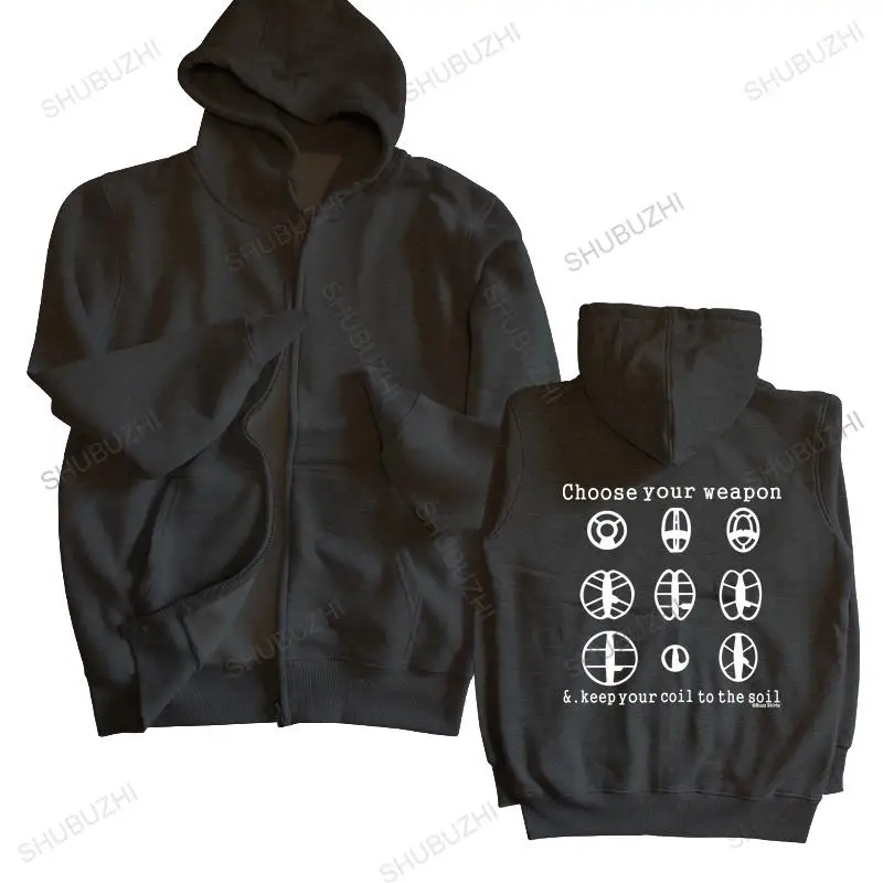 

autumn Choose Your Weapon Metal Detector zipper hoody Mens Ladies Coil To Soil brand spring hoodie for boys